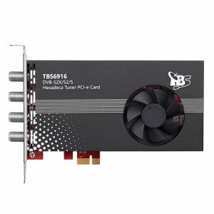 TBS6916 DVB-S2X/S2/S 16 TV Tuner PCIe Card Digital Satellite TV Card for Watching and Recording Satellite FTA Channels 4.0